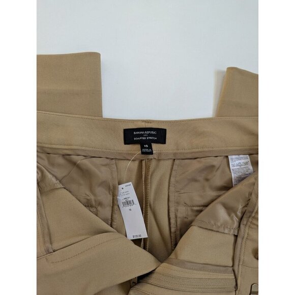 Banana Republic Factory Women's Stretch Bootcut Dress Pants Size 10 Beige BNWT - Picture 2 of 11